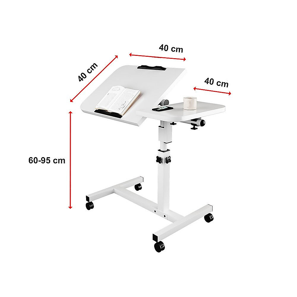 Adjustable Mobile Laptop Desk with Tilt Tabletops