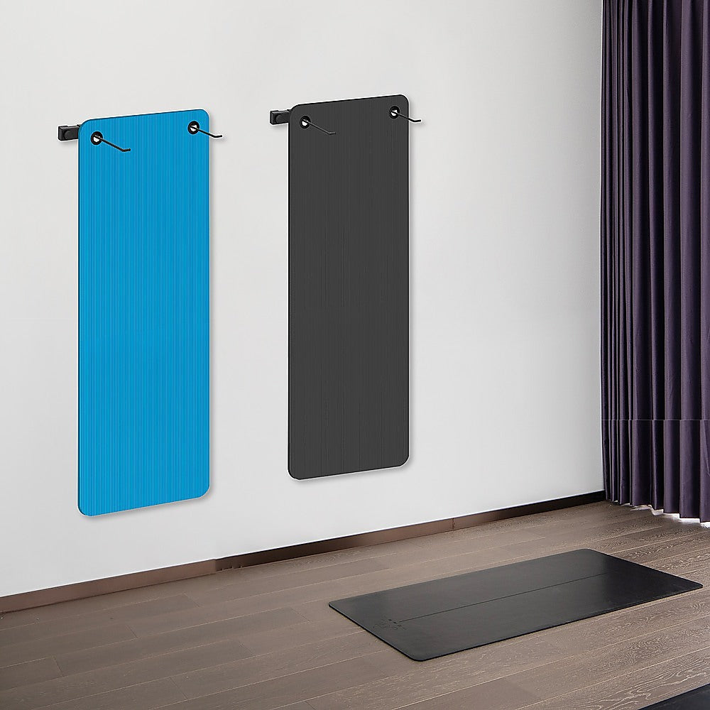 Durable Wall-Mounted Yoga Mat Storage Rack, Holds 10