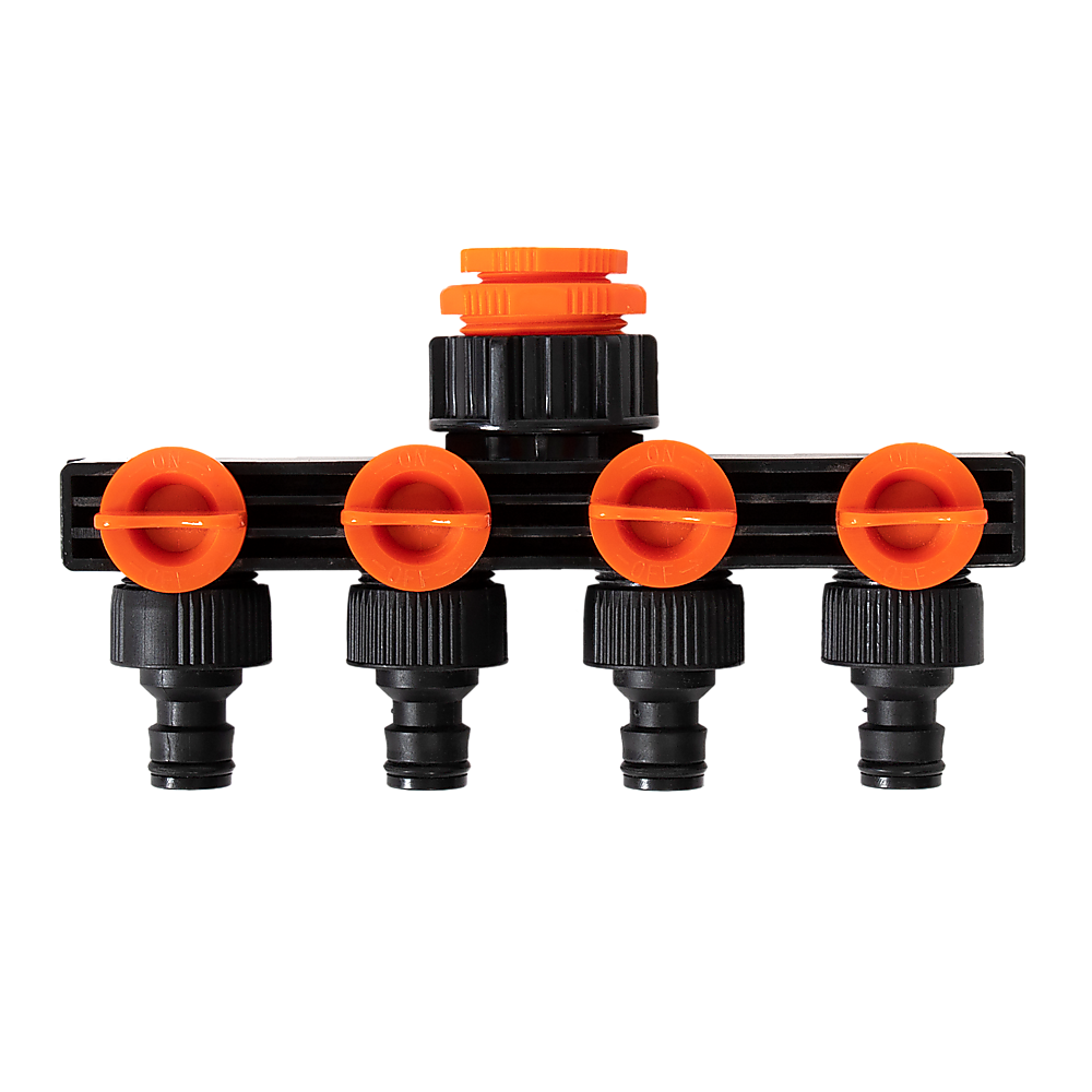 High-Density 4-Way Garden Hose Connector Kit