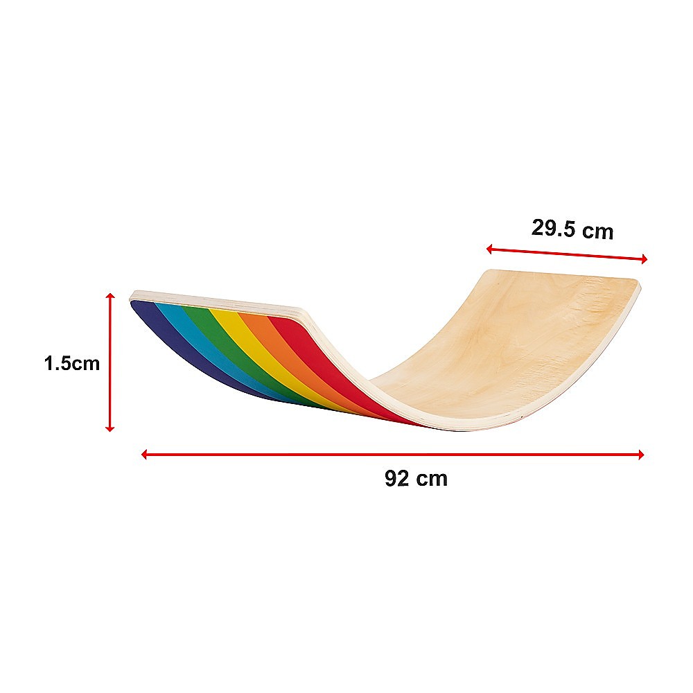 Curved Wooden Wobble Balance Board for Kids & Adults