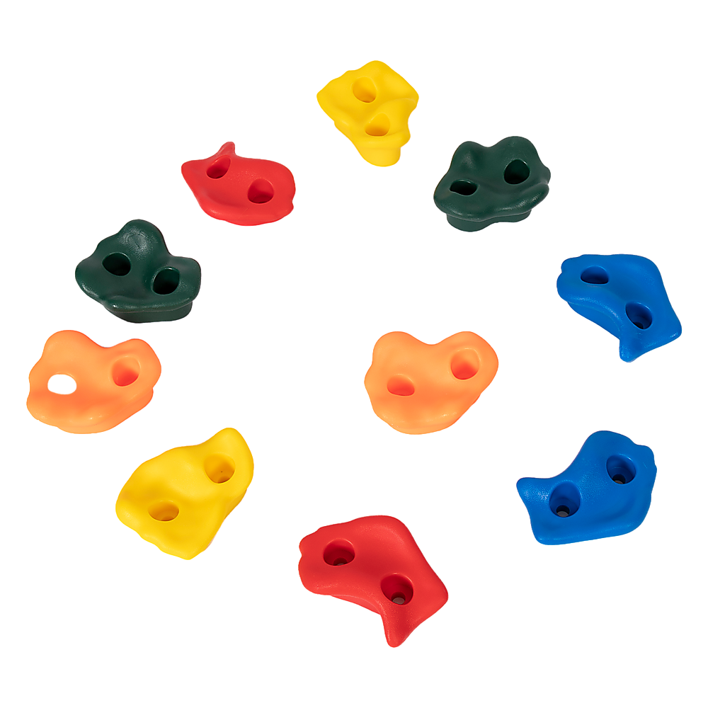 Durable Kids Outdoor Rock Climbing Holds Set - 10 Pack