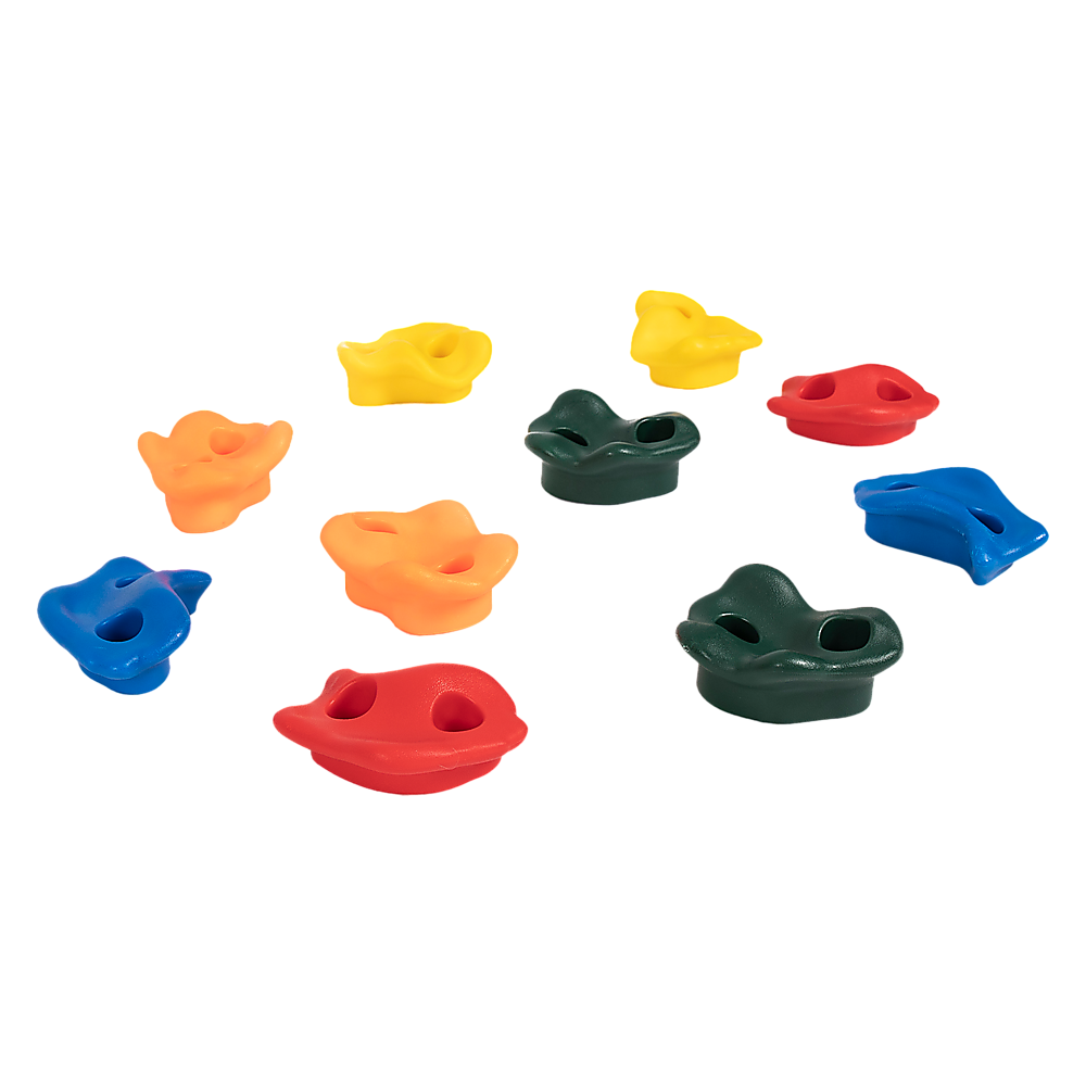 Durable Kids Outdoor Rock Climbing Holds Set - 10 Pack