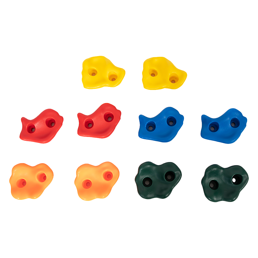 Durable Kids Outdoor Rock Climbing Holds Set - 10 Pack