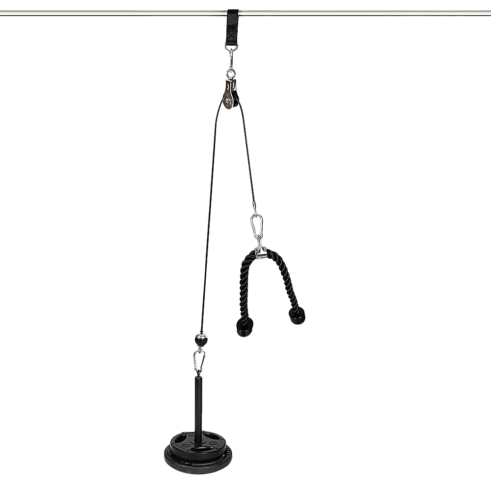 Durable Silent Rotatable Fitness Pulley Set for Triceps Workout