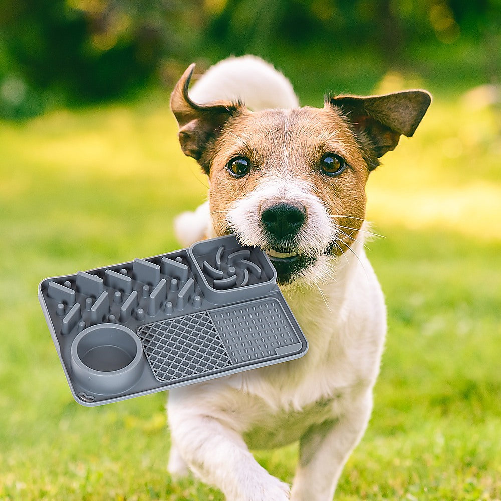 Bite Resistant Non-Slip Slow Feeder Licking Mat for Pets