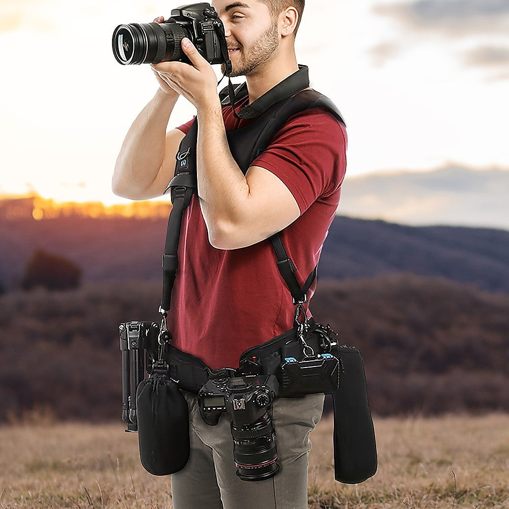 Premium Durable Camera Strap Kit with Waistband and Shoulder Straps