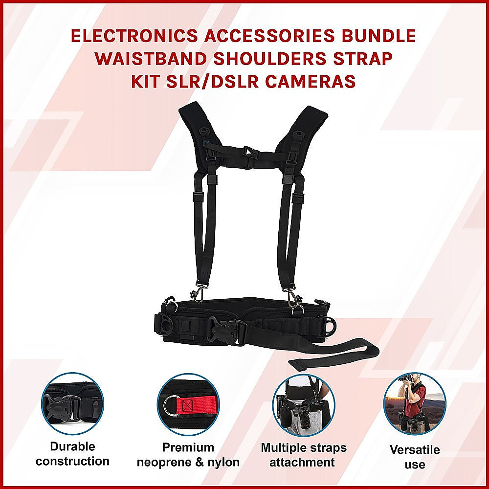 Premium Durable Camera Strap Kit with Waistband and Shoulder Straps