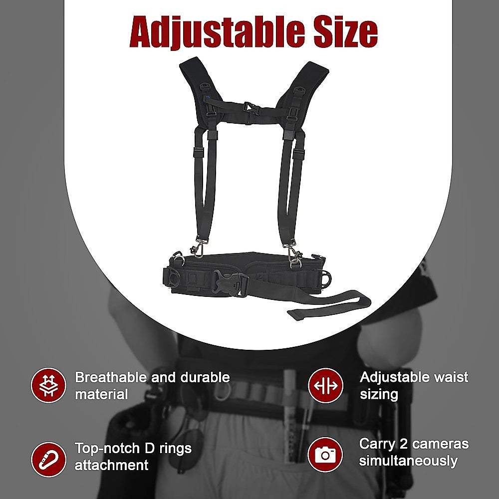 Premium Durable Camera Strap Kit with Waistband and Shoulder Straps