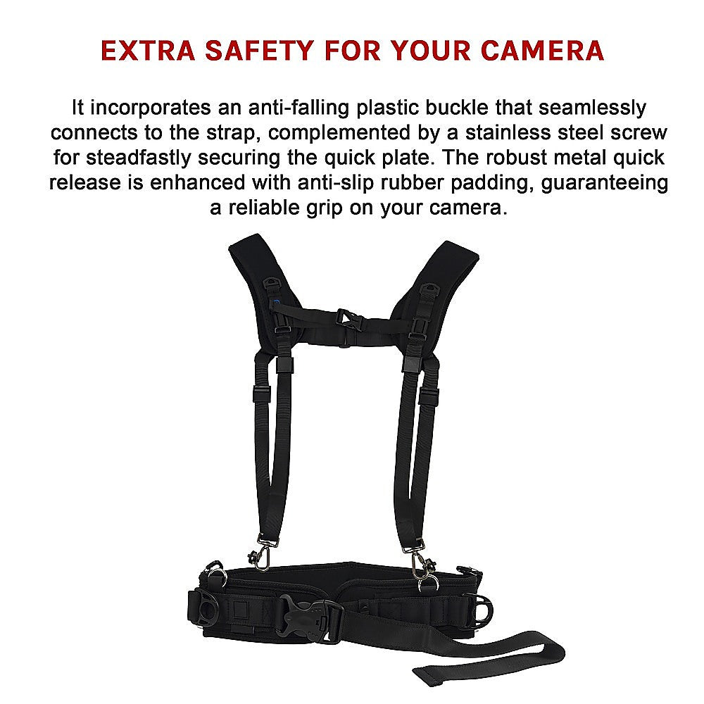 Premium Durable Camera Strap Kit with Waistband and Shoulder Straps