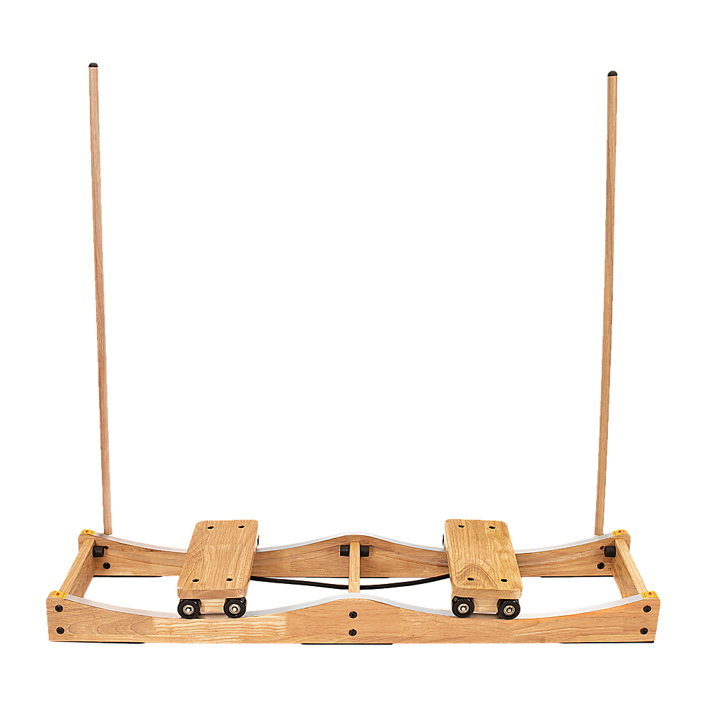 Premium Rubber Wood Ski Machine w/ Handrails