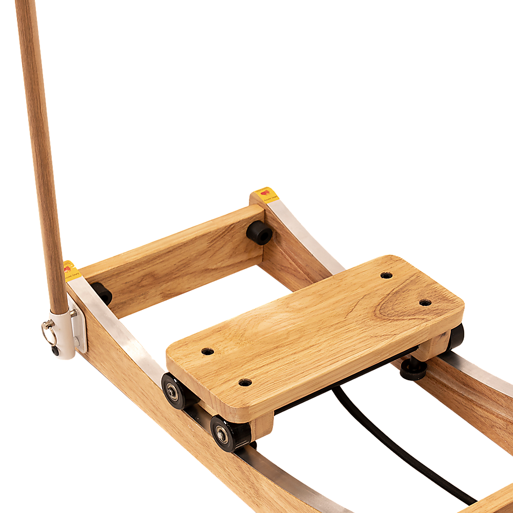 Premium Rubber Wood Ski Machine w/ Handrails