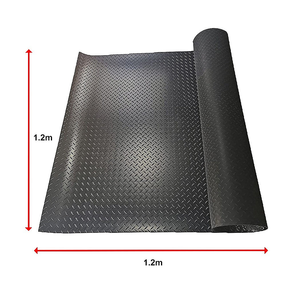 Anti-Slip Waterproof Diamond Plate PVC Garage Floor Mat 1.2x1.2m