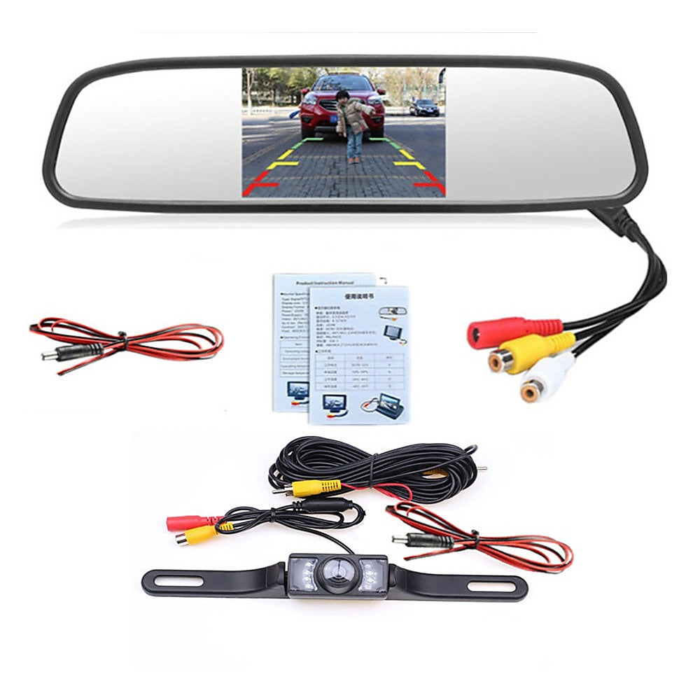 120° Wide-Angle Waterproof Night Vision Car Reverse Camera Kit