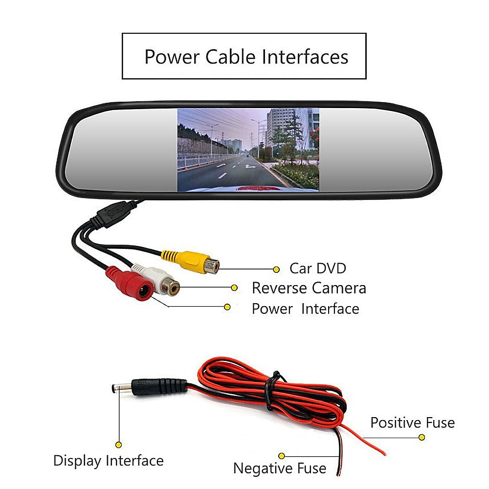 120° Wide-Angle Waterproof Night Vision Car Reverse Camera Kit