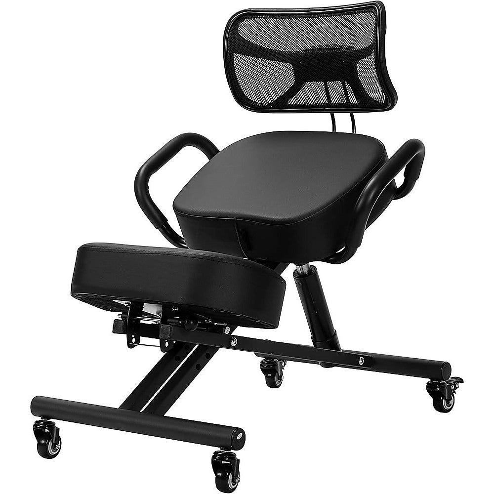 Adjustable Ergonomic Kneeling Posture Chair w/ Backrest - 100kg