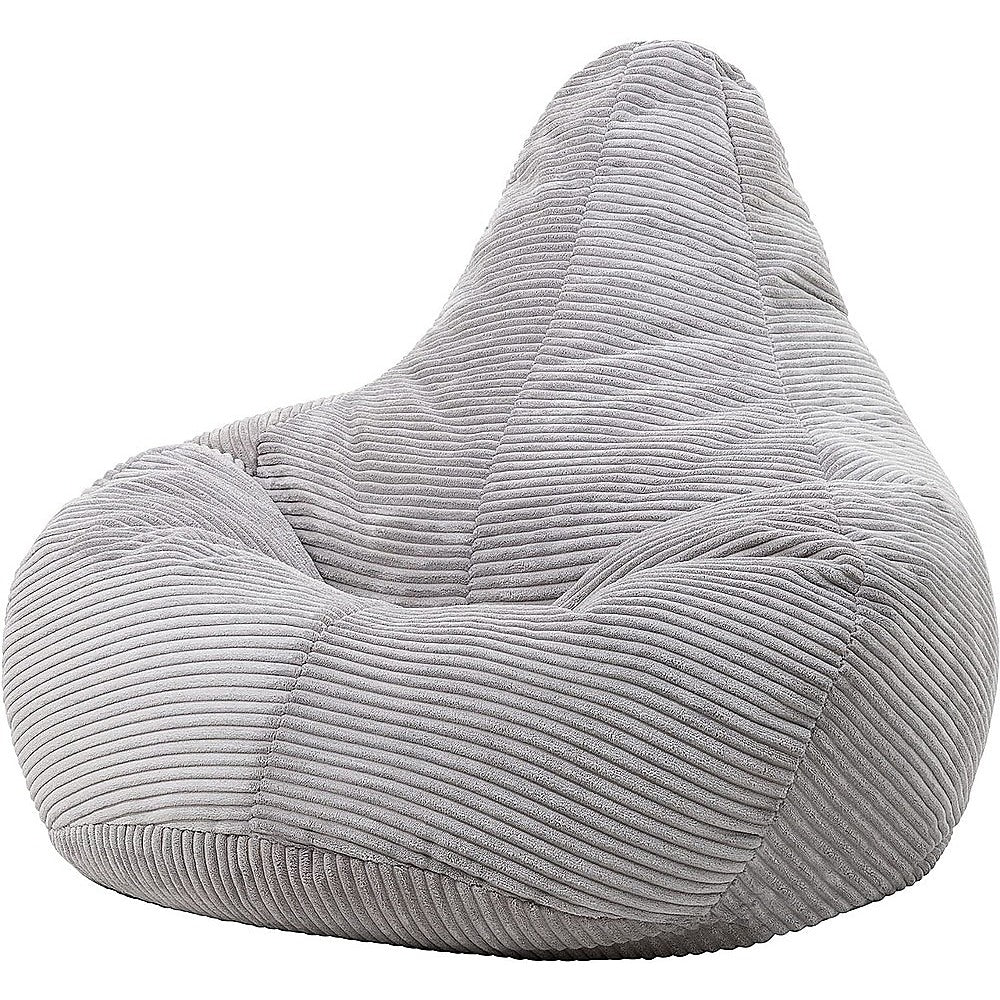 Soft Durable Grey Jumbo Corduroy Beanbag Cover - Large