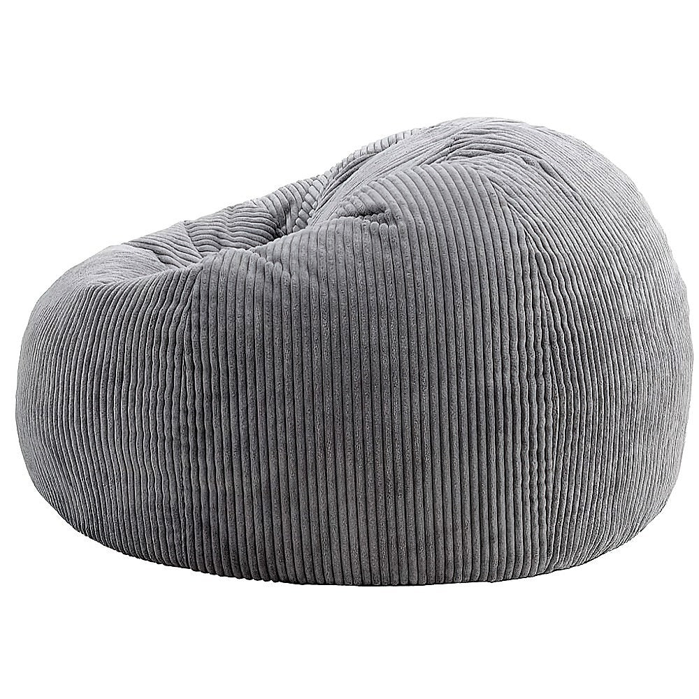 Soft Durable Grey Jumbo Corduroy Beanbag Cover - Large