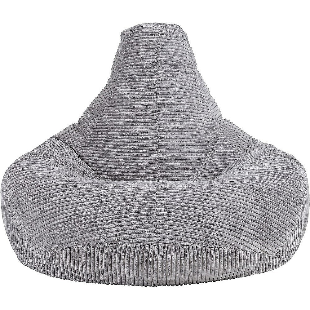 Soft Durable Grey Jumbo Corduroy Beanbag Cover - Large