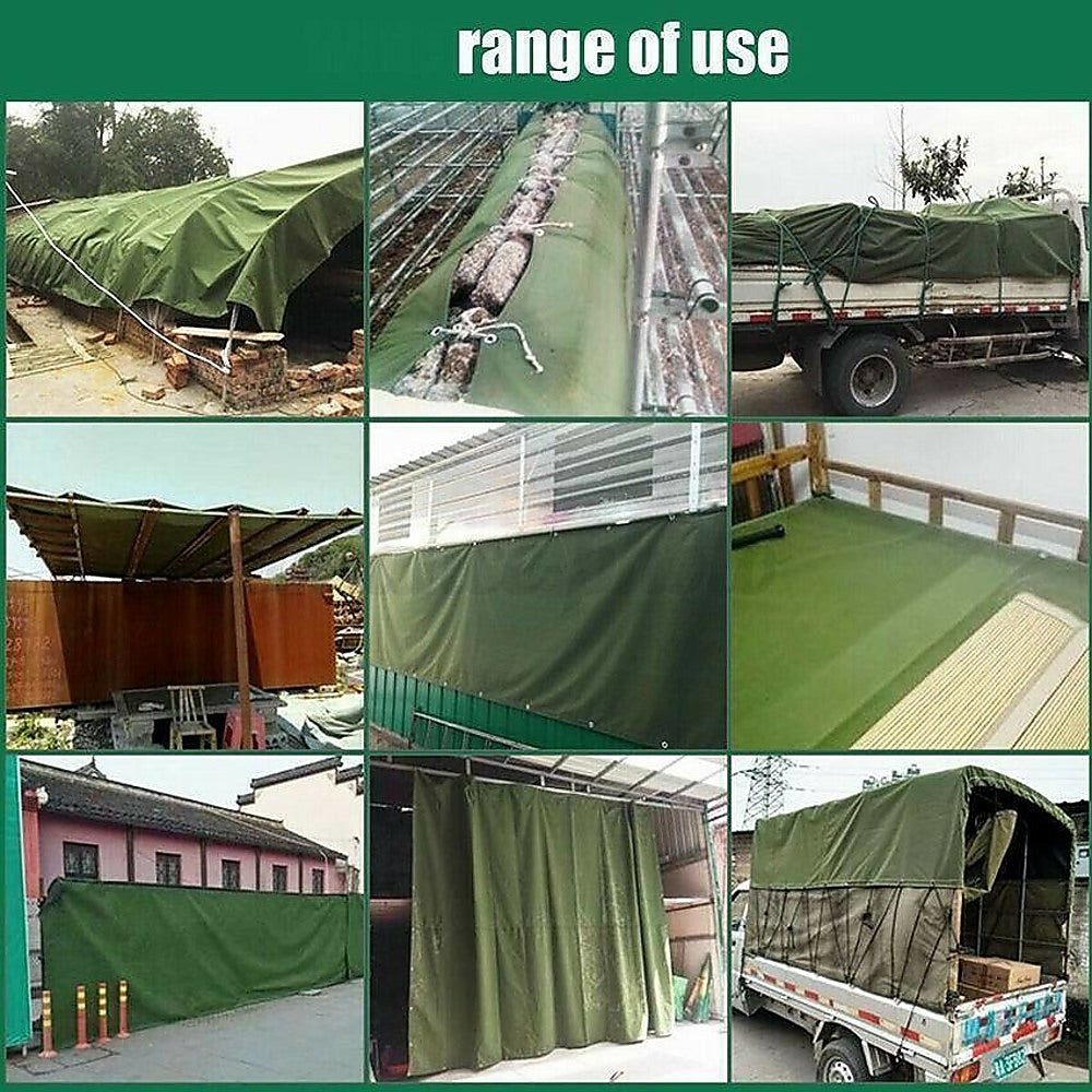 Heavy Duty Waterproof Canvas Tarp 3x4M, Sunblock, Dustproof