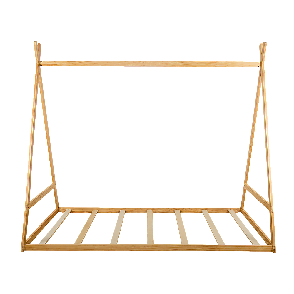 Natural Pine Montessori Toddler Floor Bed Frame King Single