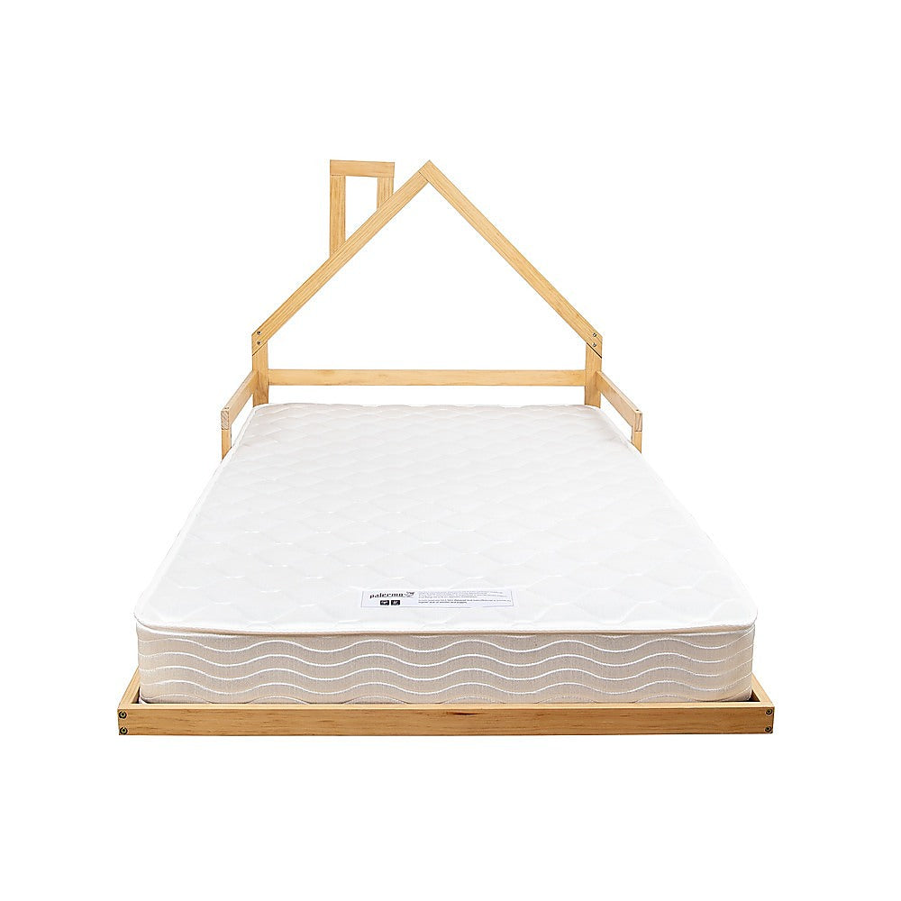 Pine Wood King Single Floor Bed House Frame for Kids