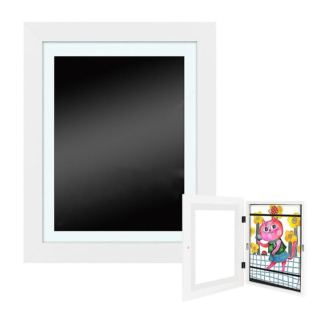 Magnetic Wood Kids Art Frame - Holds 150 Pictures