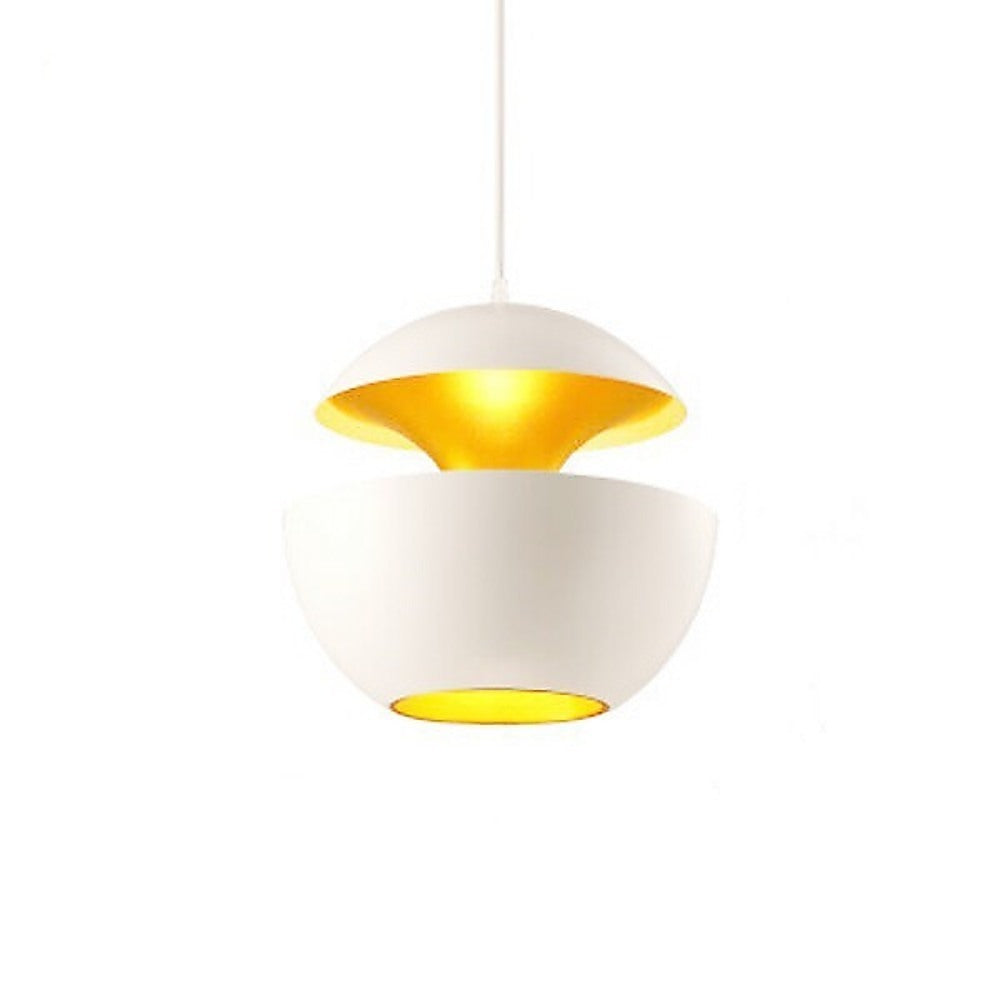 White Globe LED Pendant Lamp, 25cm, Aluminum, Iron