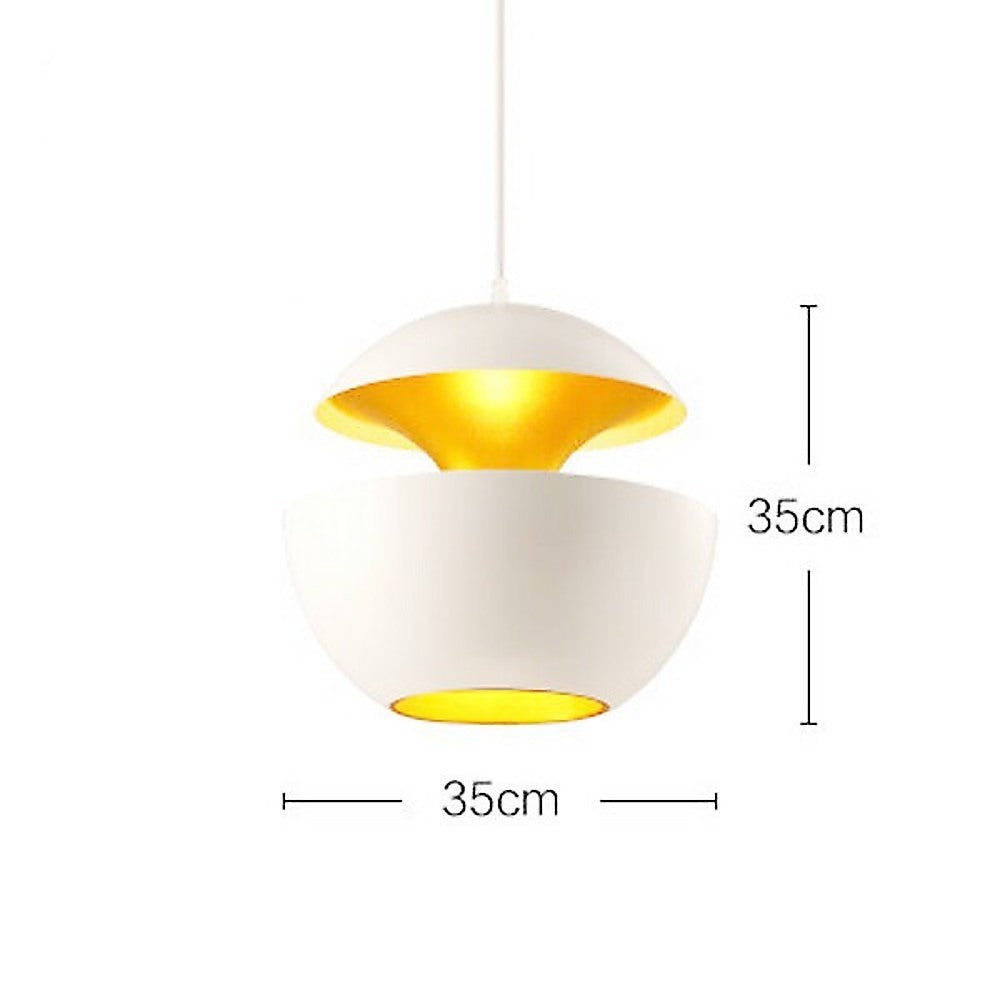 White Pendant Lamp 35cm, LED Chandelier, Modern Design