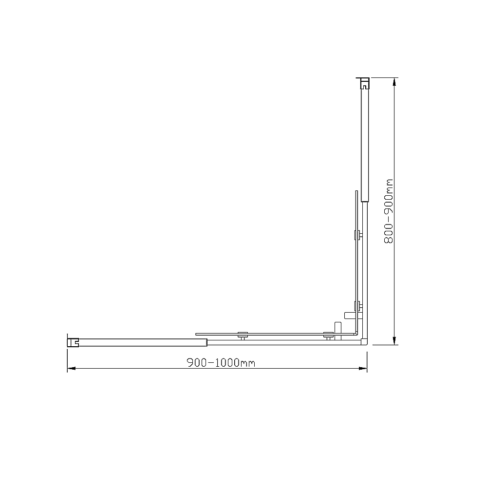 Adjustable 1000x900mm Double Sliding Door Glass Shower Screen in Chrome