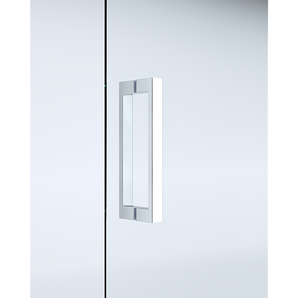 6mm Double Sliding Glass Shower Screen, Chrome, 1100x1100mm