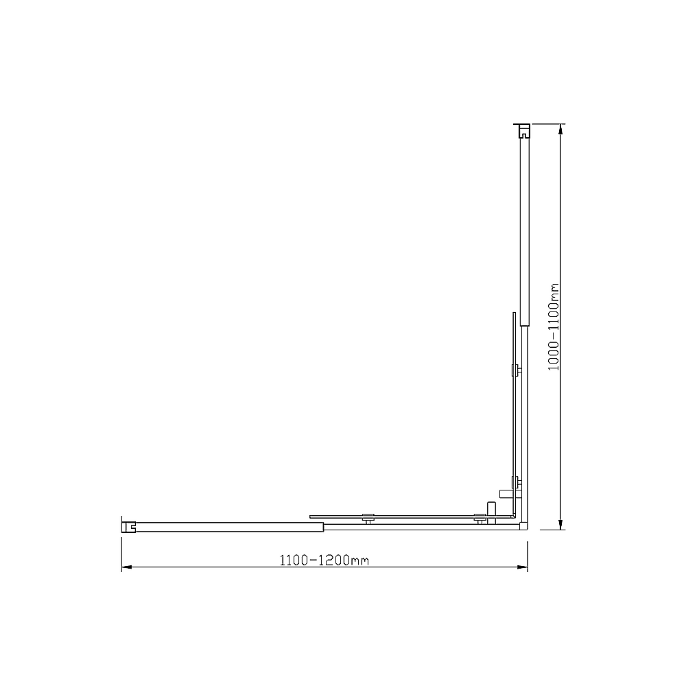 Adjustable Double Sliding Door Glass Shower Screen, Chrome, 6mm