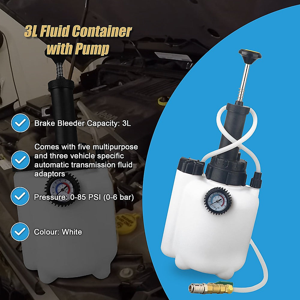 3L Transmission Fluid Pump with Gauge & 8 ATF Adaptors