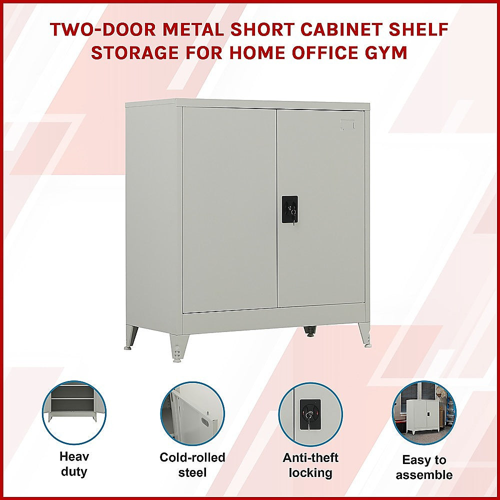 Grey Short Steel Cabinet with Adjustable Legs - Randy & Travis