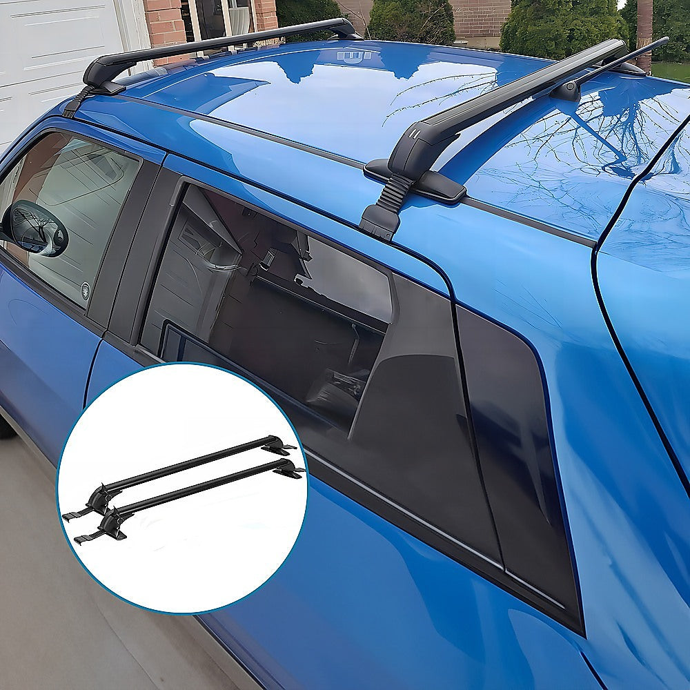 Lockable Anti-Theft Aluminium Car Roof Rack Bars 105cm