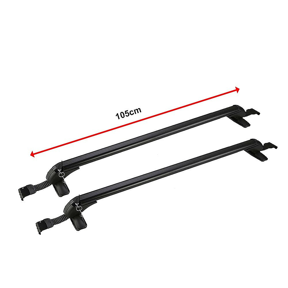 Lockable Anti-Theft Aluminium Car Roof Rack Bars 105cm