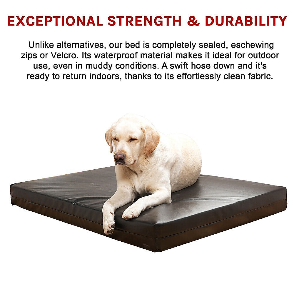 XL Chew Resistant Waterproof Dog Bed, Heavy Duty, 120x100x10cm