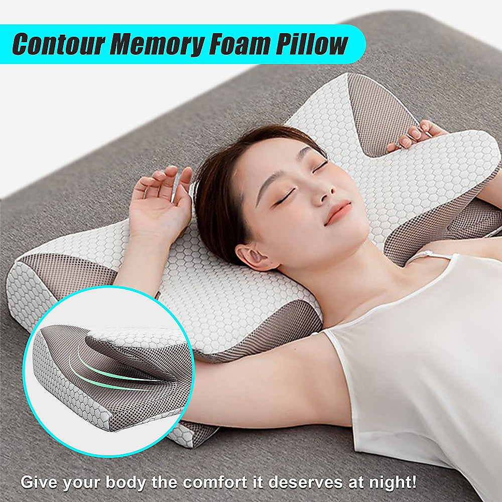 Ergonomic Memory Foam Cervical Pillow for Neck Pain Relief