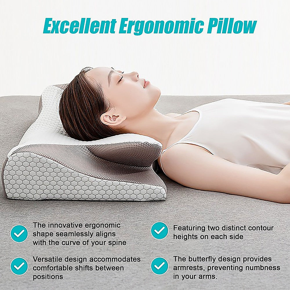 Ergonomic Memory Foam Cervical Pillow for Neck Pain Relief