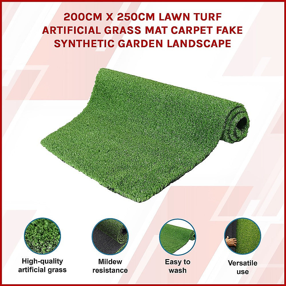 Flame-Retardant Artificial Grass Mat, Moisture-Proof, 200x250cm