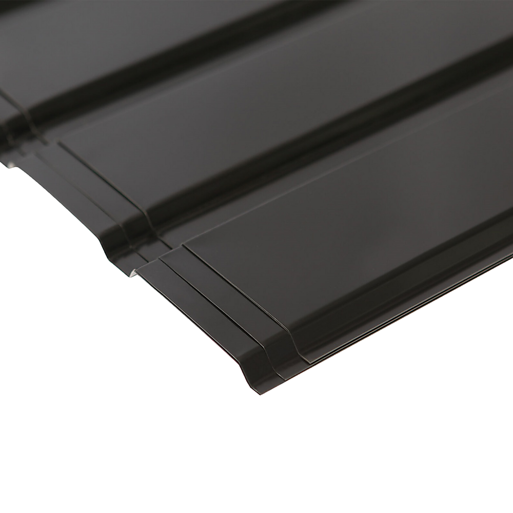 Rust-proof Steel Corrugated Roof Sheets 12 Pack Black