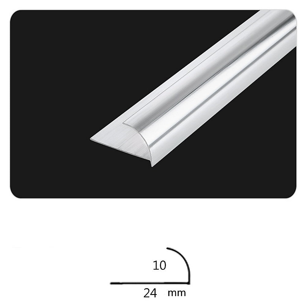 Premium Polished Aluminium Round Tile Trim 10mm x10