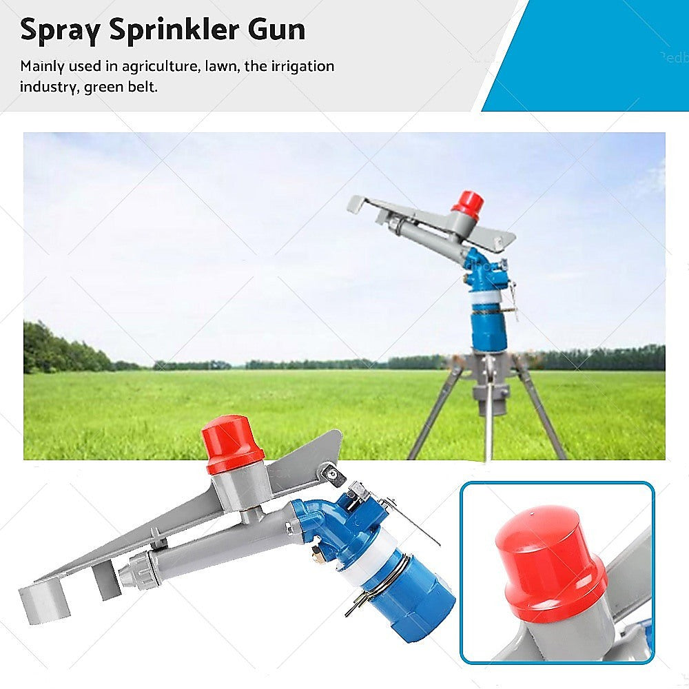 Adjustable 360° Impact Sprinkler, 30m Radius, Zinc Alloy