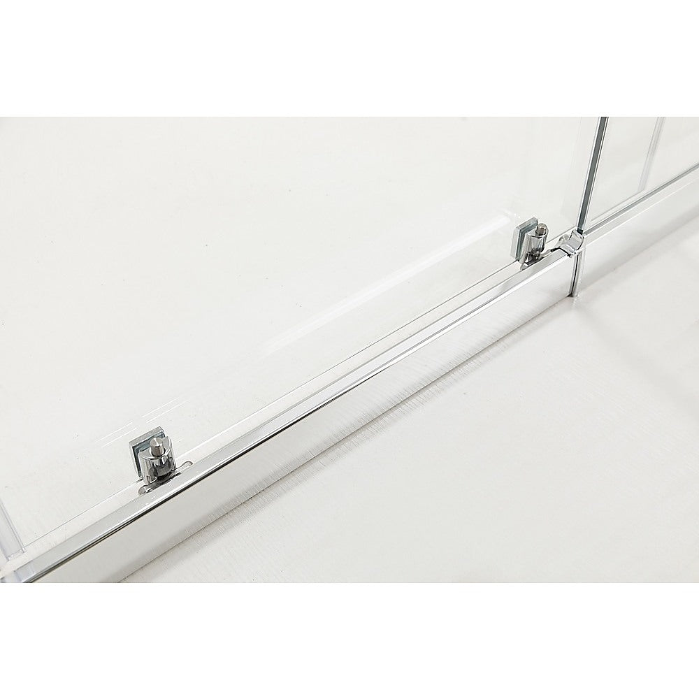 Adjustable 1400x800mm Single Door Corner Sliding Glass Shower Screen in Chrome