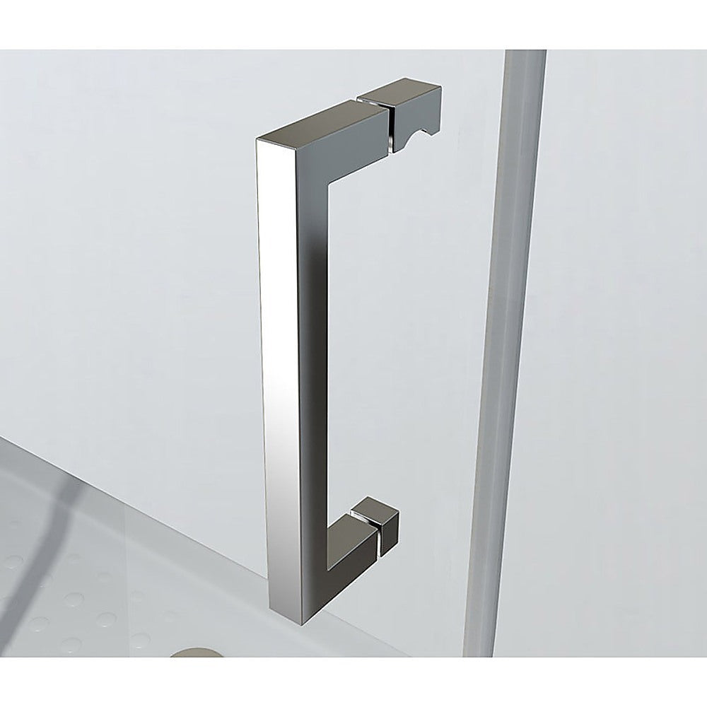 Adjustable 1800x1010mm Single Door Corner Sliding Glass Shower Screen in Chrome