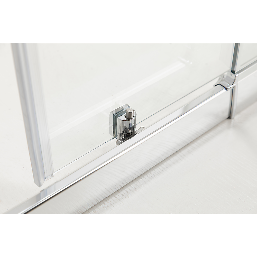 140-150cm Adjustable Wall to Wall Sliding Glass Shower Door in Chrome