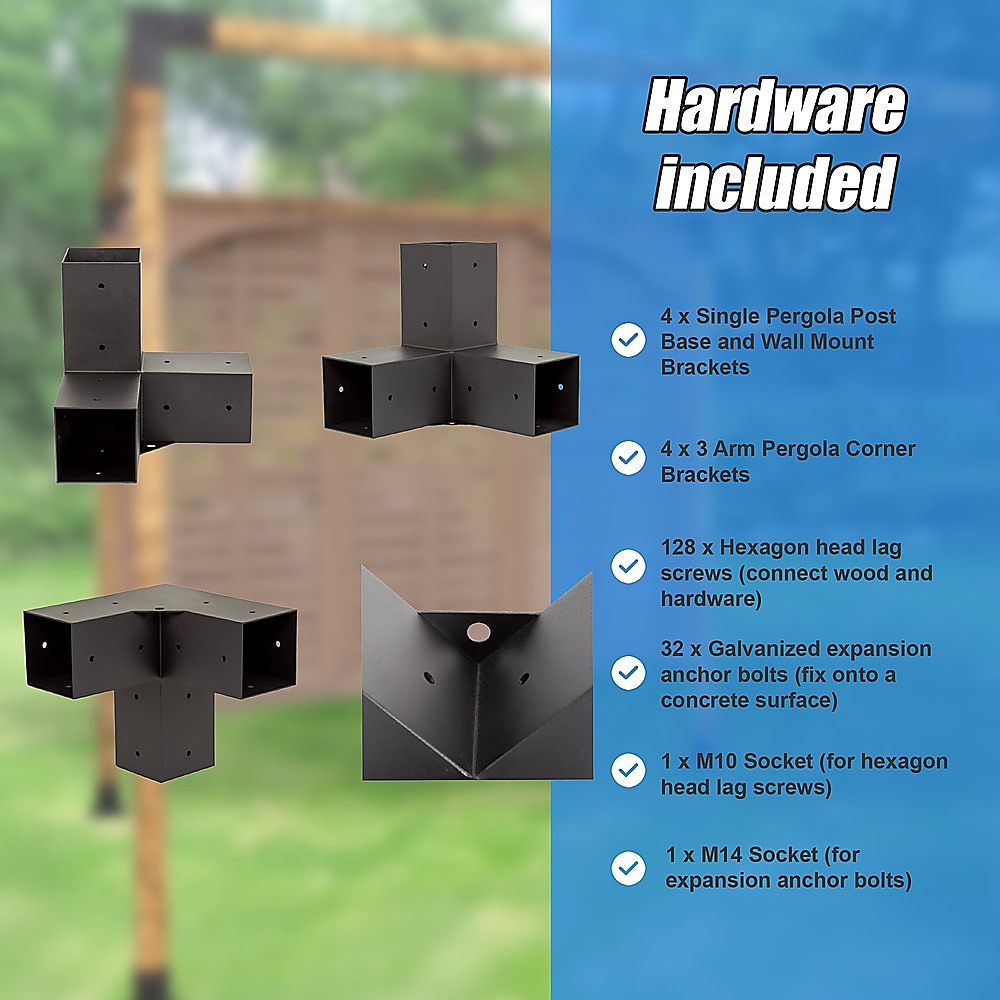 Durable Steel Pergola Brackets for Outdoor Structures