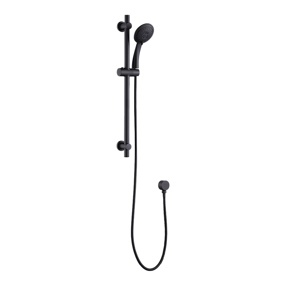 Black Handheld Shower Rail Set, WELS 3 Star - Della Francesca