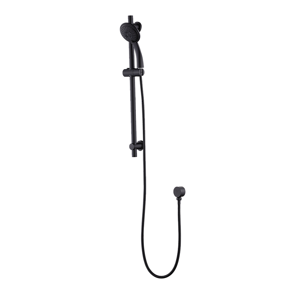 Black Handheld Shower Rail Set, WELS 3 Star - Della Francesca