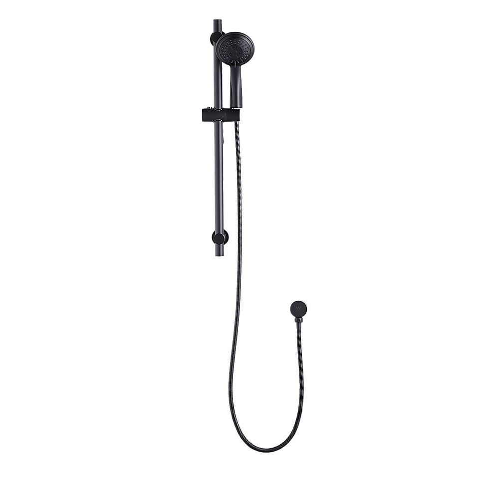 Black Handheld Shower Rail Set, WELS 3 Star - Della Francesca