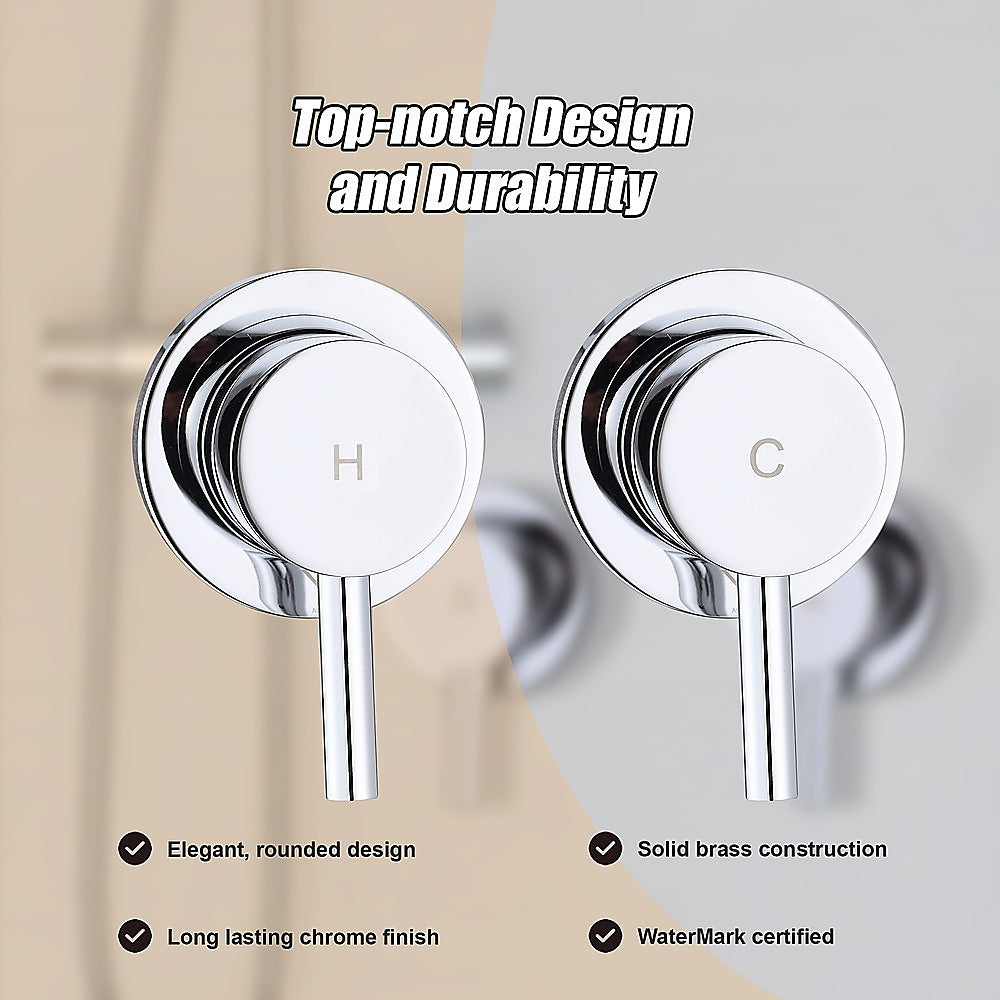 Solid Brass Chrome Shower Bath Mixer, WaterMark Certified